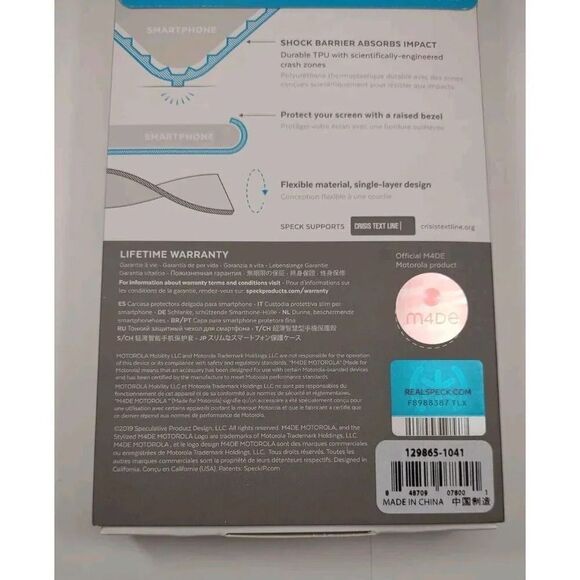 Moto E6 Case Speck Presidio Lite Slim & Protective Black 4ft Drop Lot of 2 - Picture 6 of 7